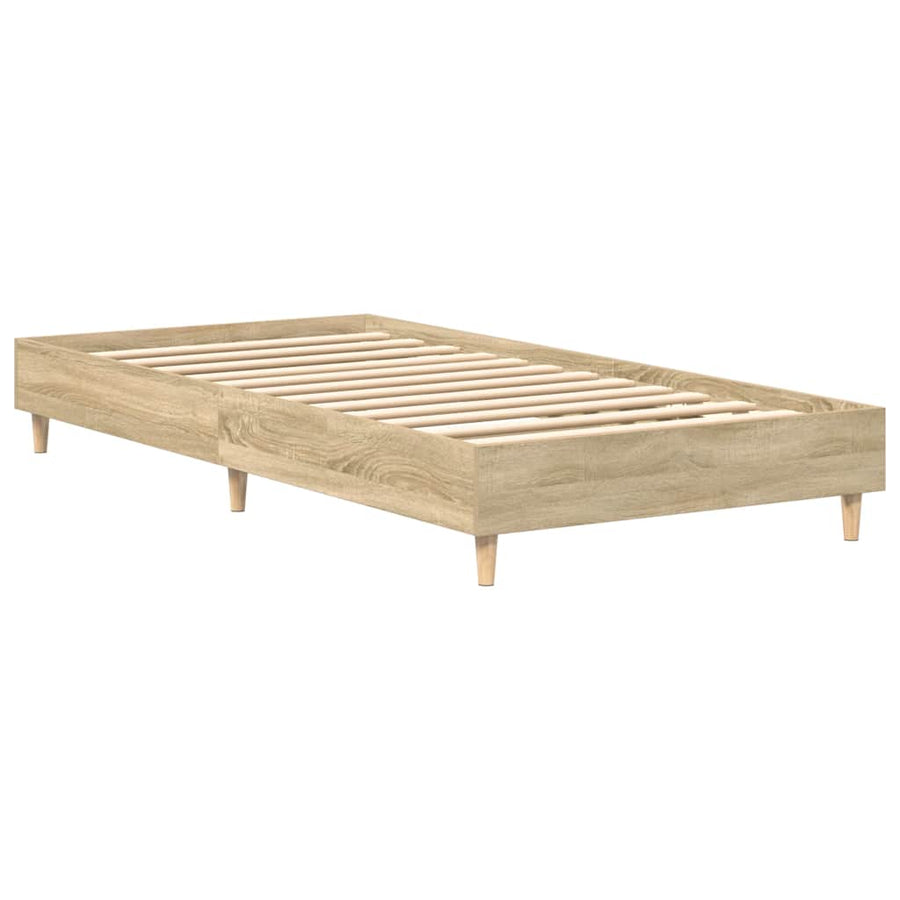 Bedframe zonder matras 75x190 cm spaanplaat sonoma eikenkleurig