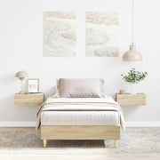 Bedframe 75x190 cm spaanplaat sonoma eiken