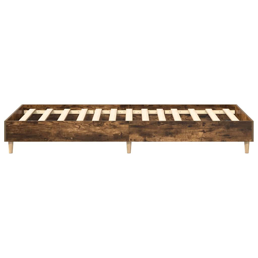 Bedframe zonder matras 75x190 cm spaanplaat gerookt eiken