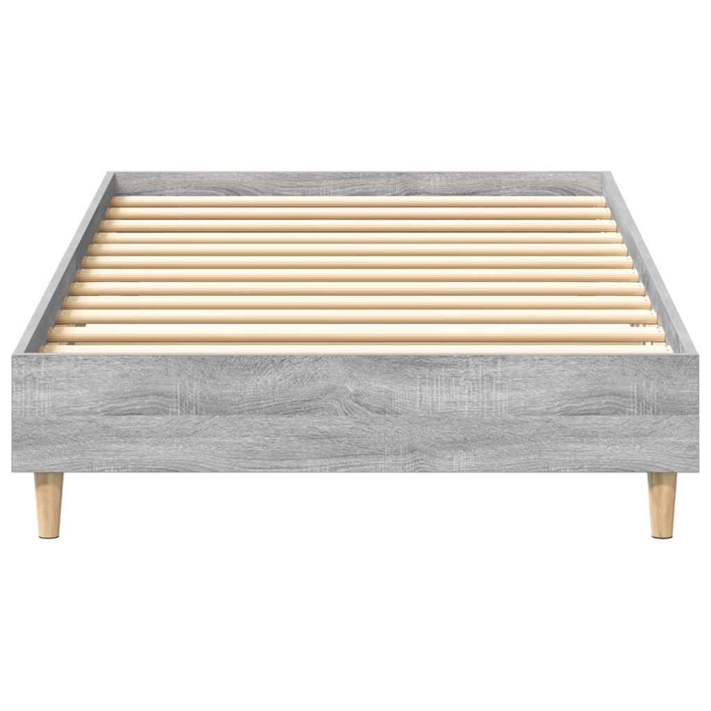 Bedframe zonder matras 75x190 cm spaanplaat grijs Sonoma