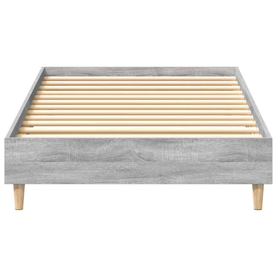 Bedframe zonder matras 75x190 cm spaanplaat grijs Sonoma