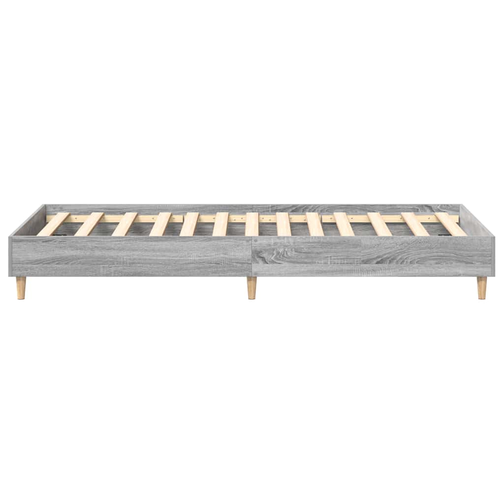 Bedframe zonder matras 75x190 cm spaanplaat grijs Sonoma