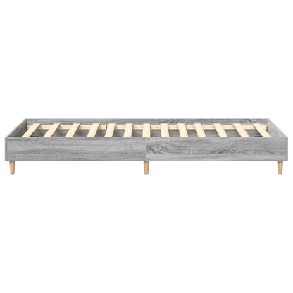 Bedframe zonder matras 75x190 cm spaanplaat grijs Sonoma