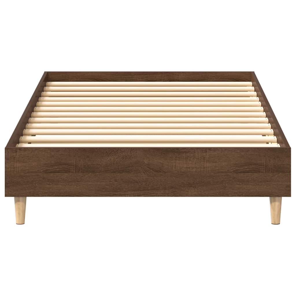 Bedframe zonder matras 75x190 cm spaanplaat bruin eikenkleurig