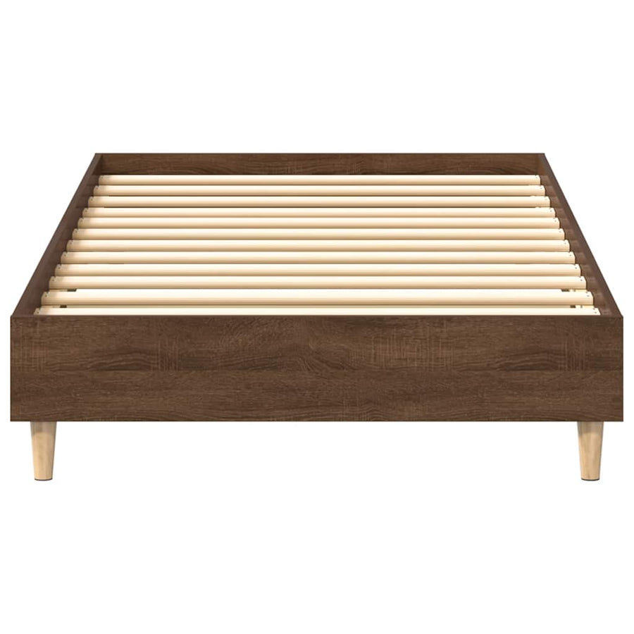 Bedframe zonder matras 75x190 cm spaanplaat bruin eikenkleurig