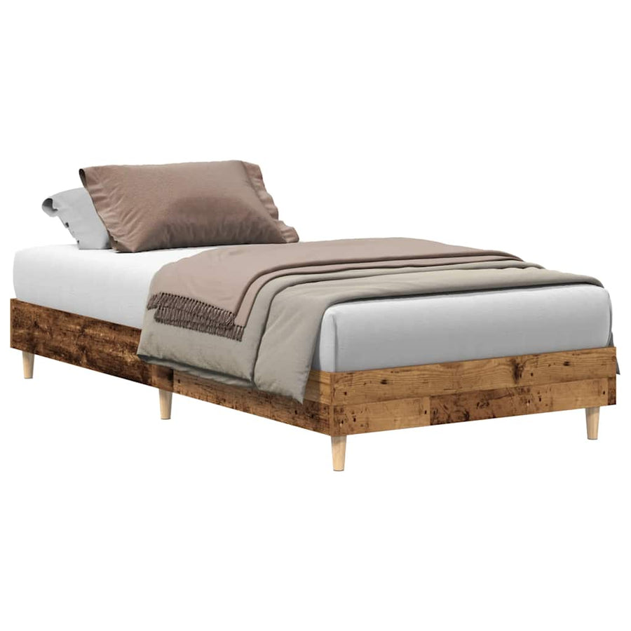Bedframe zonder matras 75x190 cm bewerkt hout oud hout