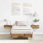 Bed frame without mattress 75x190 cm treated wood old wood