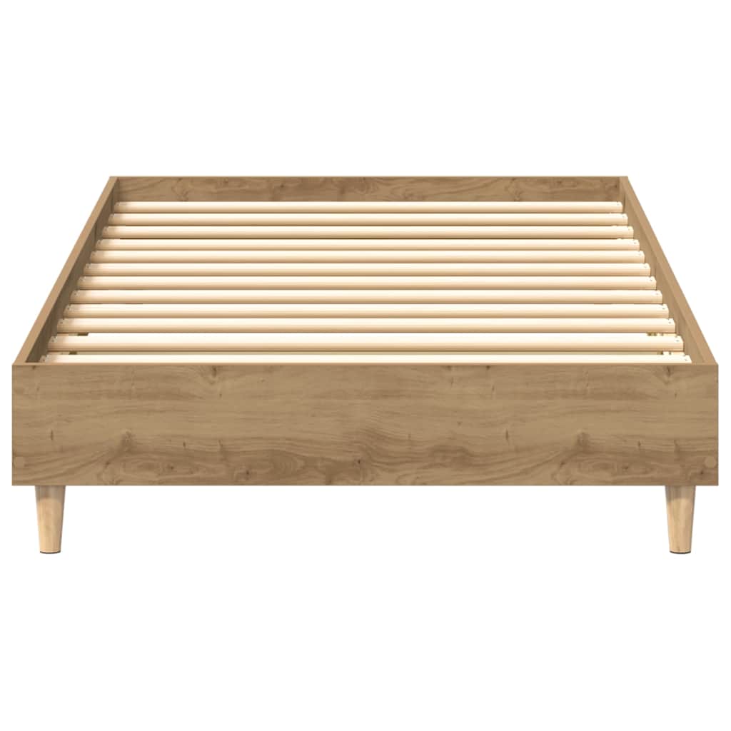Bedframe zonder matras spaanplaat artisanaal eikenkleurig
