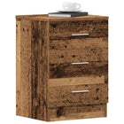 Nachtkastjes 2 st 38x35x55 cm bewerkt hout