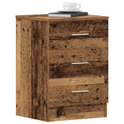Nachtkastjes 2 st 38x35x55 cm bewerkt hout