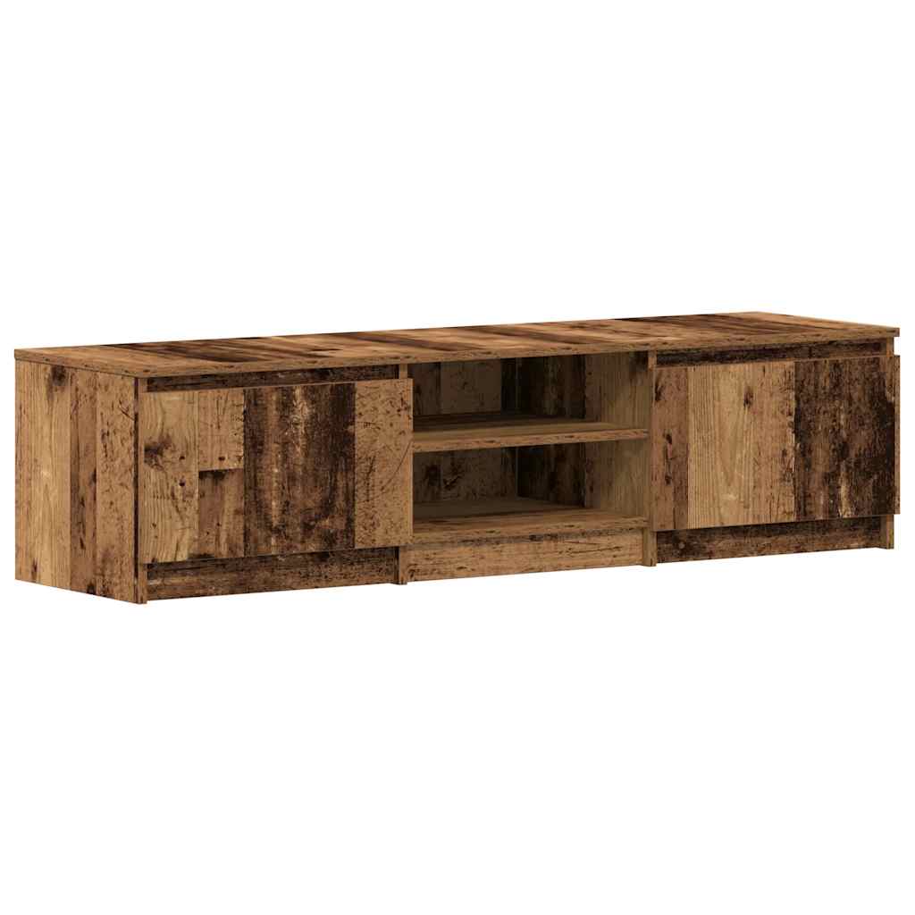 tv-meubel oud houtkleurig 140x40x36 cm bewerkt hout