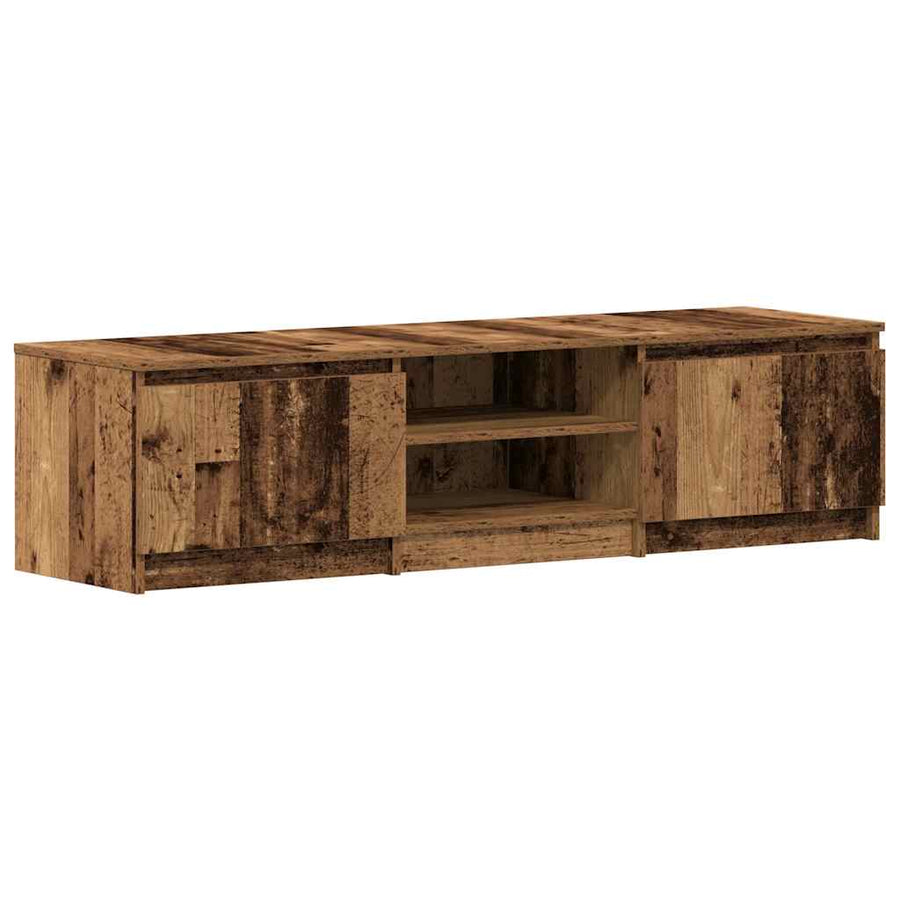 tv-meubel oud houtkleurig 140x40x36 cm bewerkt hout