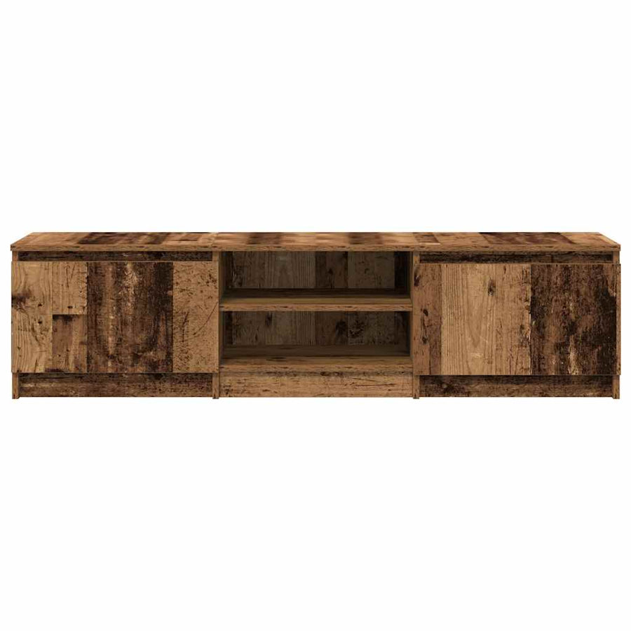 tv-meubel oud houtkleurig 140x40x36 cm bewerkt hout