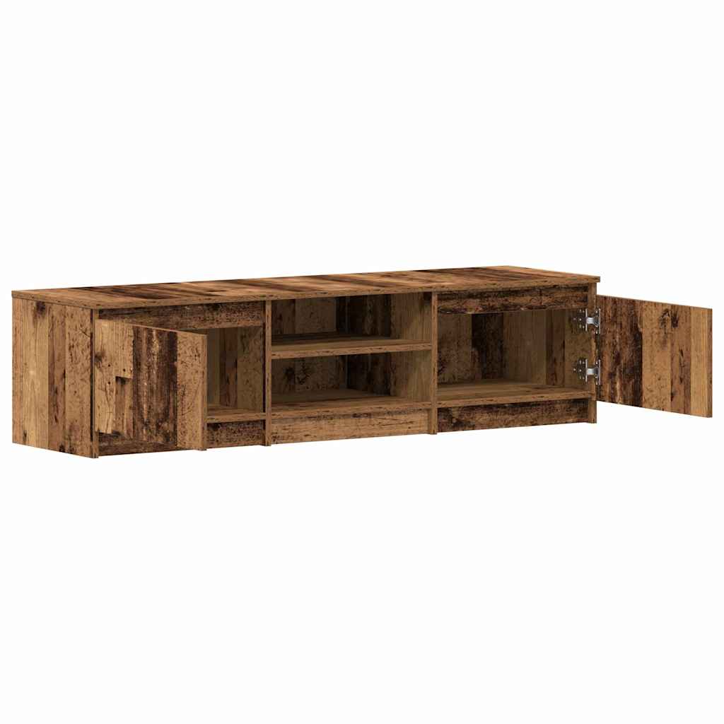 tv-meubel oud houtkleurig 140x40x36 cm bewerkt hout