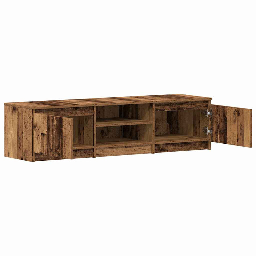 tv-meubel oud houtkleurig 140x40x36 cm bewerkt hout