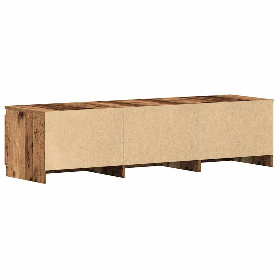 tv-meubel oud houtkleurig 140x40x36 cm bewerkt hout
