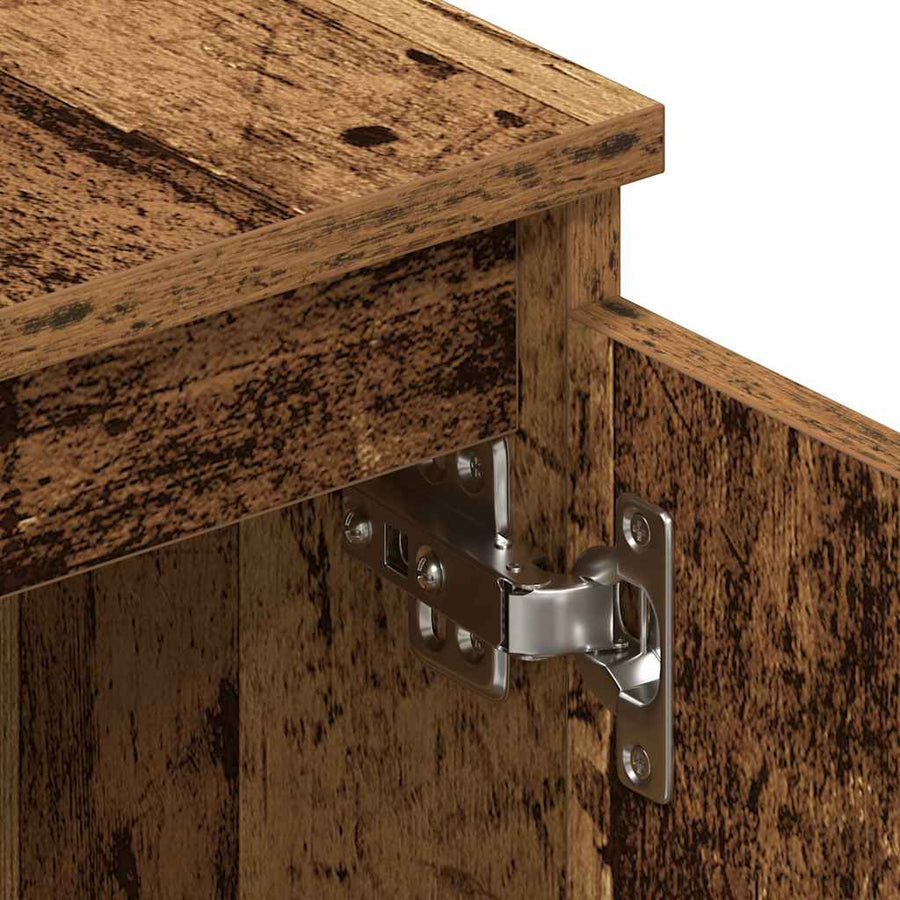 tv-meubel oud houtkleurig 140x40x36 cm bewerkt hout