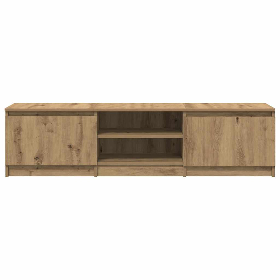 Tv-meubel 140x40x36 cm bewerkt hout artisanaal eikenkleurig