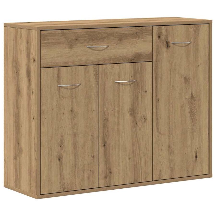 Dressoir ambachtelijk spaanplaat hout ambachtelijk eikenkleurig