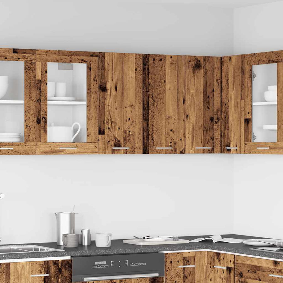 Keukenwandkast 60x31x60 cm spaanplaat oud hout