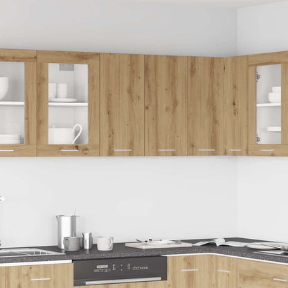 Keukenwandkast 60x31x60 cm spaanplaat ambachtelijk eikenkleurig
