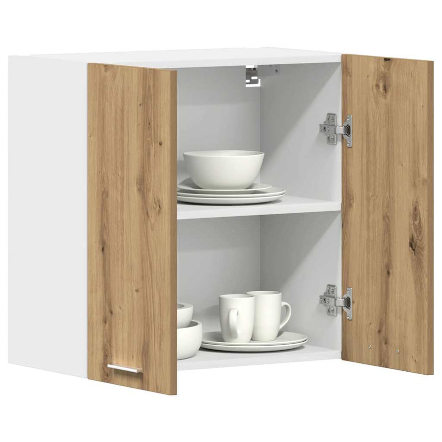 Keukenwandkast 60x31x60 cm spaanplaat ambachtelijk eikenkleurig