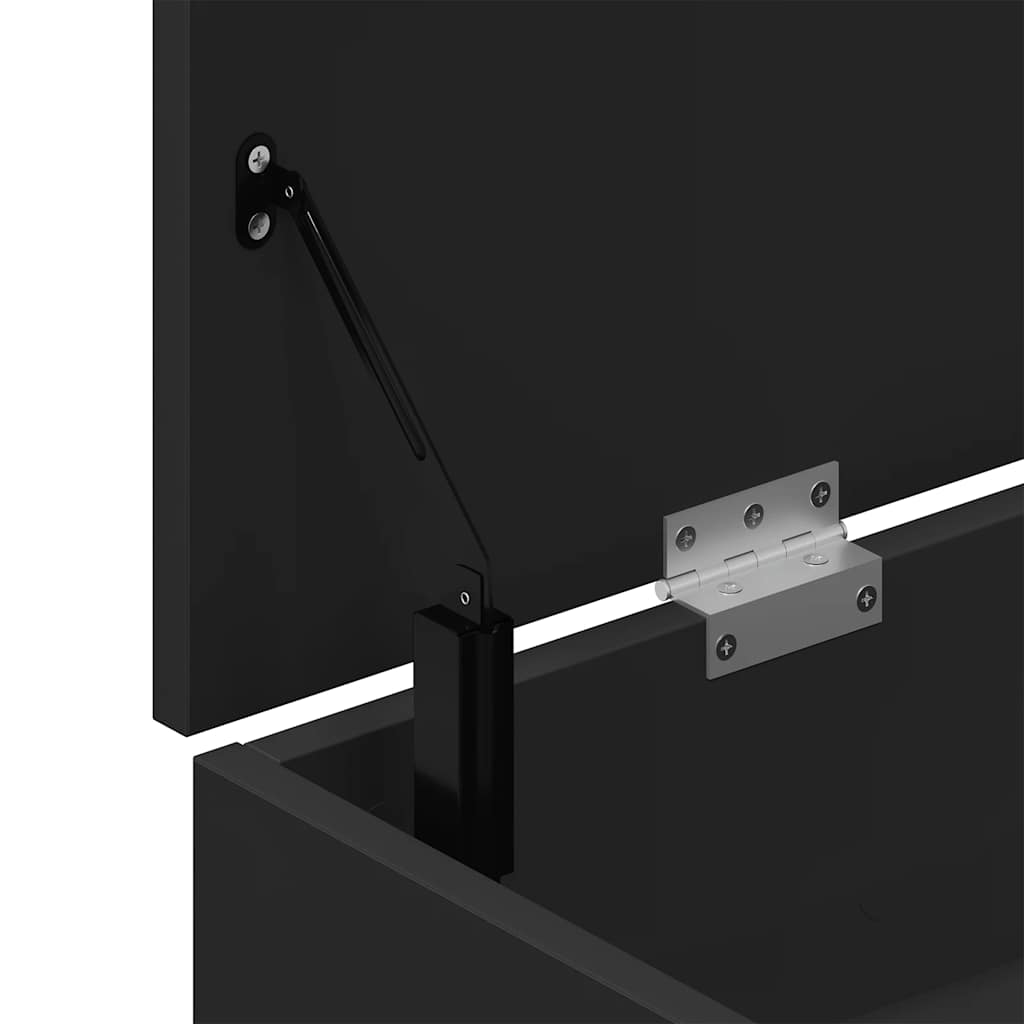 Schoenenbank 102x30,5x45 cm bewerkt hout zwart