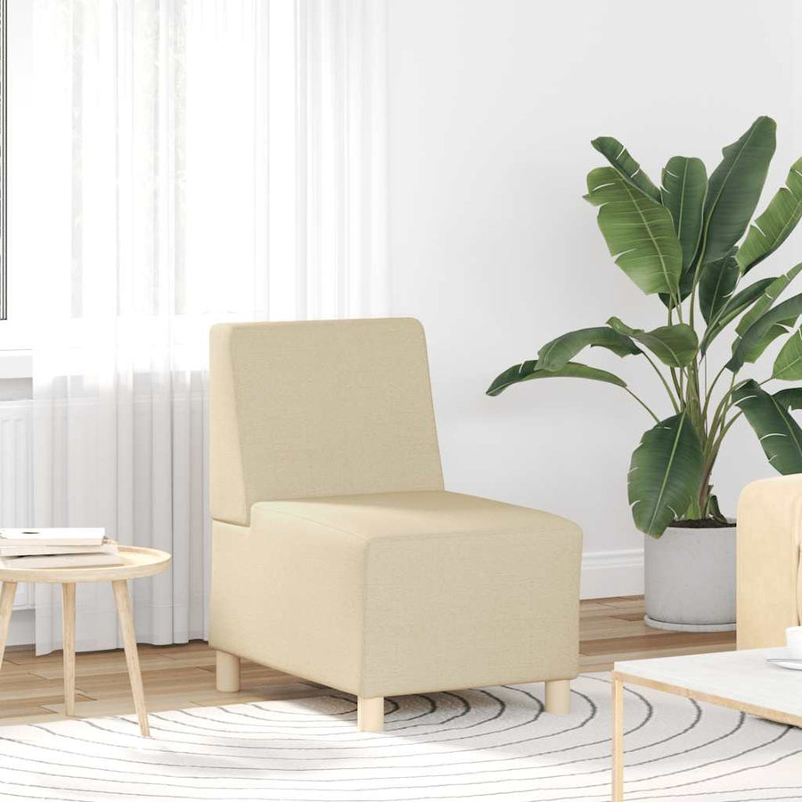 Fauteuil 55 cm stof crèmekleurig