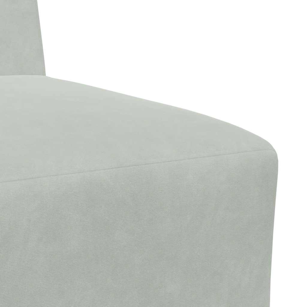 Modulaire Bank Zonder Armleuningen 55 Cm Fluweel Lichtgrijs