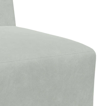 Modulaire Bank Zonder Armleuningen 55 Cm Fluweel Lichtgrijs