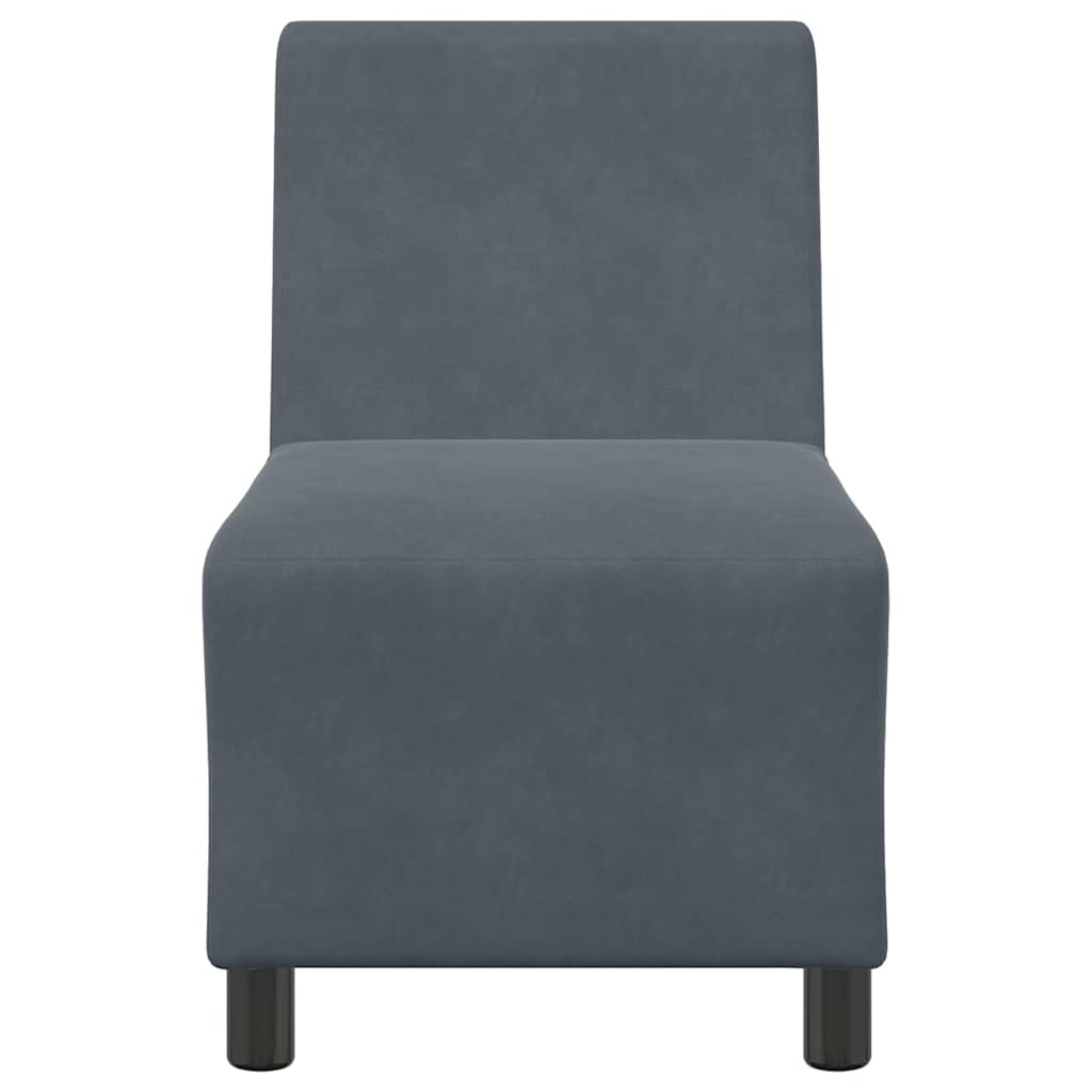 Modulaire Bank Zonder Armleuningen 55 Cm Fluweel Donkergrijs