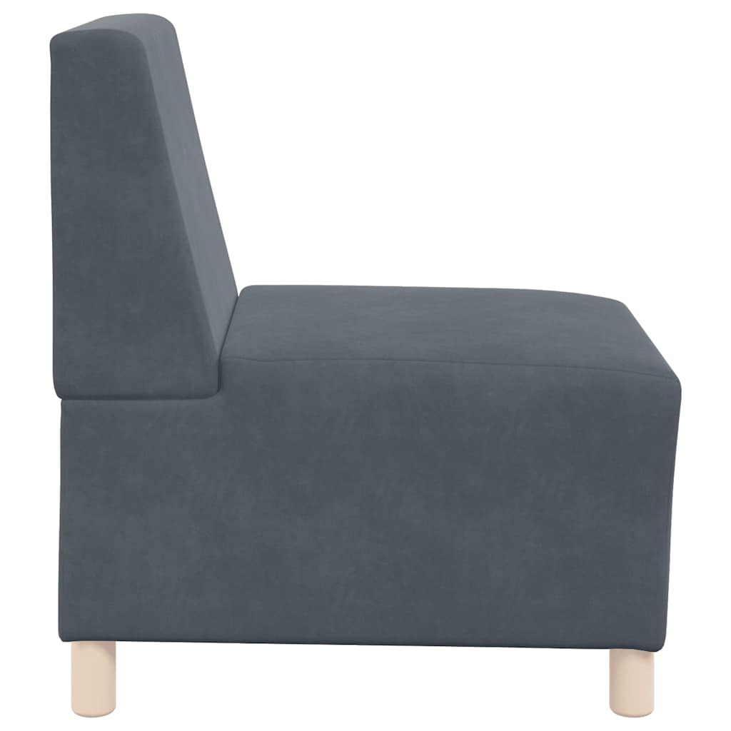 Modulaire Bank Zonder Armleuningen 55 Cm Fluweel Donkergrijs