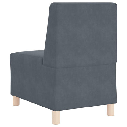 Modulaire Bank Zonder Armleuningen 55 Cm Fluweel Donkergrijs