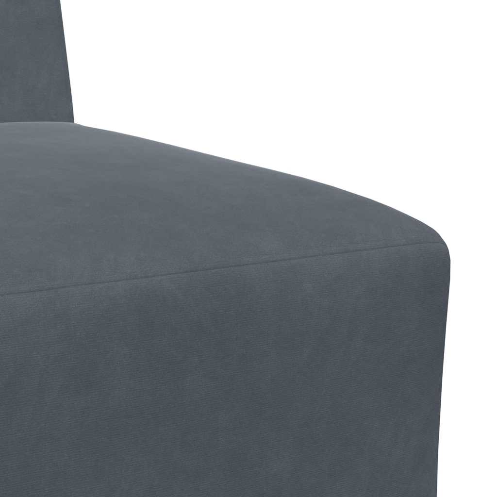 Modulaire Bank Zonder Armleuningen 55 Cm Fluweel Donkergrijs