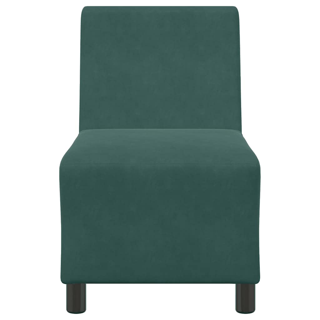 Modulaire Bank Zonder Armleuningen 55 Cm Fluweel Donkergroen