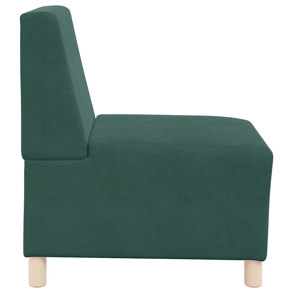 Modulaire Bank Zonder Armleuningen 55 Cm Fluweel Donkergroen