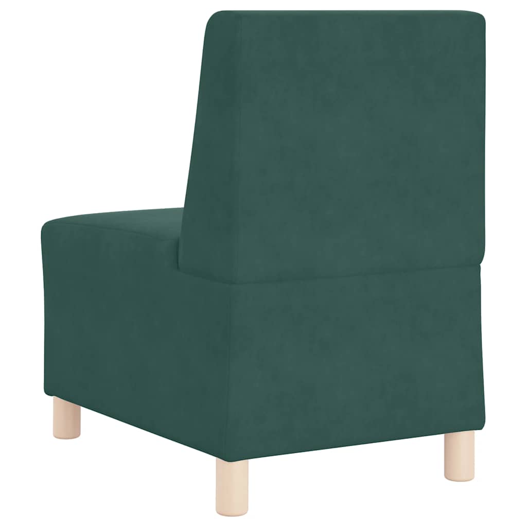 Modulaire Bank Zonder Armleuningen 55 Cm Fluweel Donkergroen