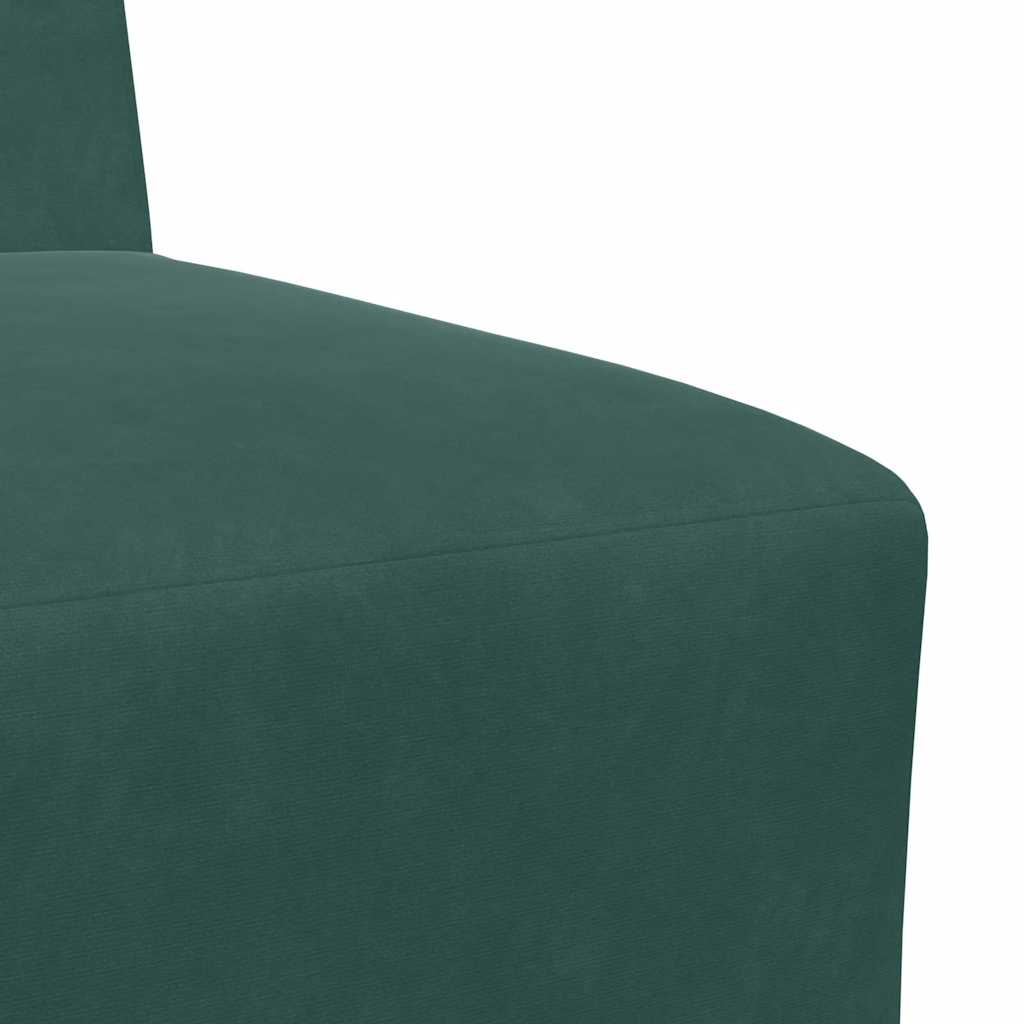 Modulaire Bank Zonder Armleuningen 55 Cm Fluweel Donkergroen