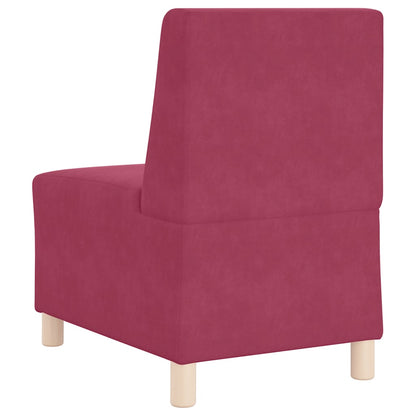 Fauteuil 55 Cm Fluweel Wijnrood