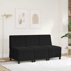 Modulaire bankeenheid armloos zwart 55x74x82 cm fluweel