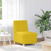 Modulaire bank geel 55 cm fluweel