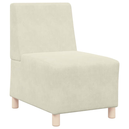Fauteuil 55 Cm Fluweel Kleurig Crème