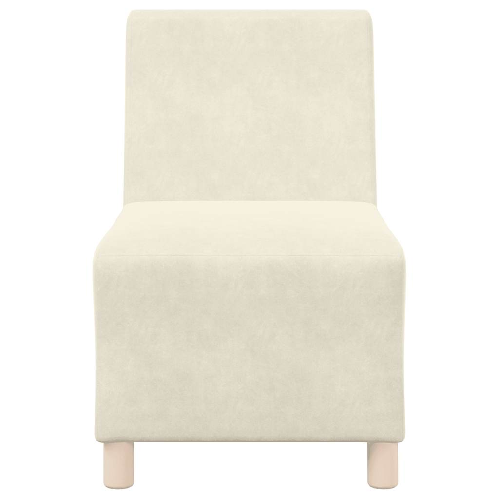 Fauteuil 55 Cm Fluweel Kleurig Crème