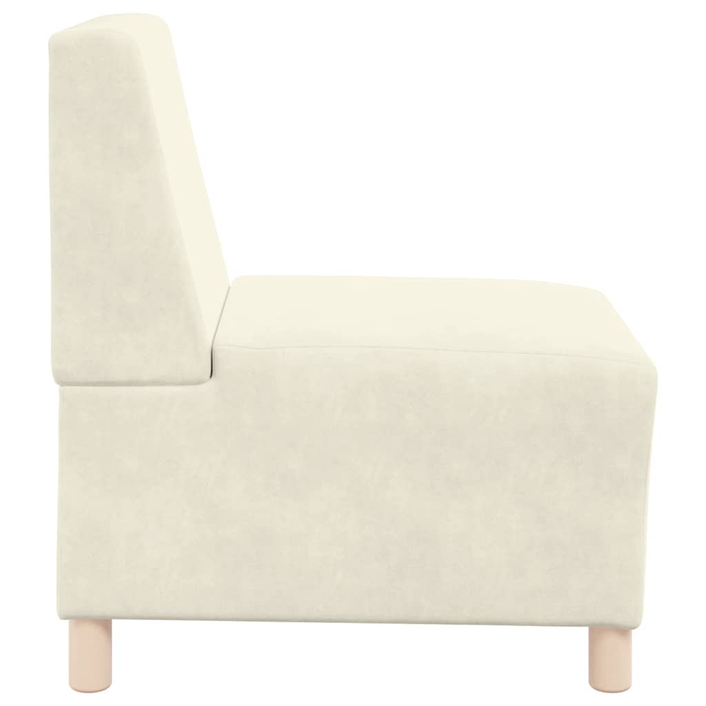 Fauteuil 55 Cm Fluweel Kleurig Crème