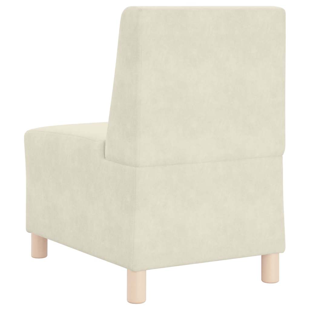 Fauteuil 55 Cm Fluweel Kleurig Crème