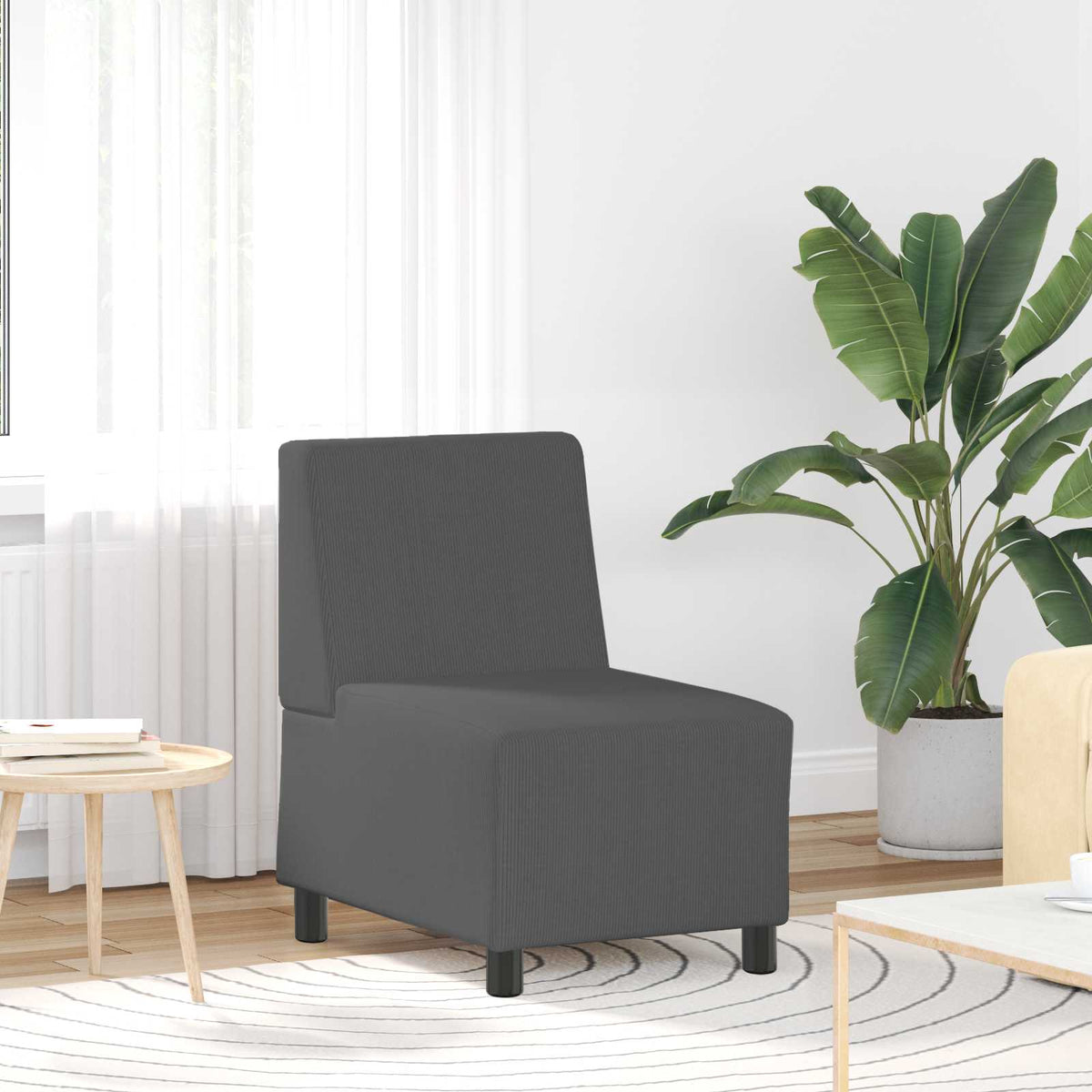 | Modulaire Bankeenheid Armlos | Donkergrijs 55 x 74 x 82 cm