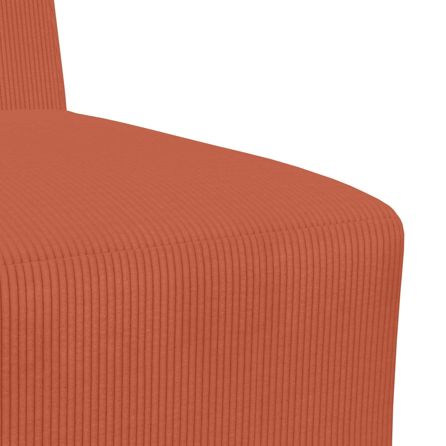 Modulaire Bankeenheid Armlos Oranje 55 X 74 X 82 Cm Katoen Stof Roodoranje