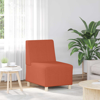 Modulaire Bankeenheid Armlos Oranje 55 X 74 X 82 Cm Katoen Stof Roodoranje