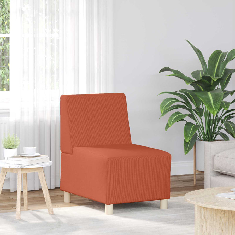 Modulaire Bankeenheid Armlos Oranje 55 X 74 X 82 Cm Katoen Stof Roodoranje