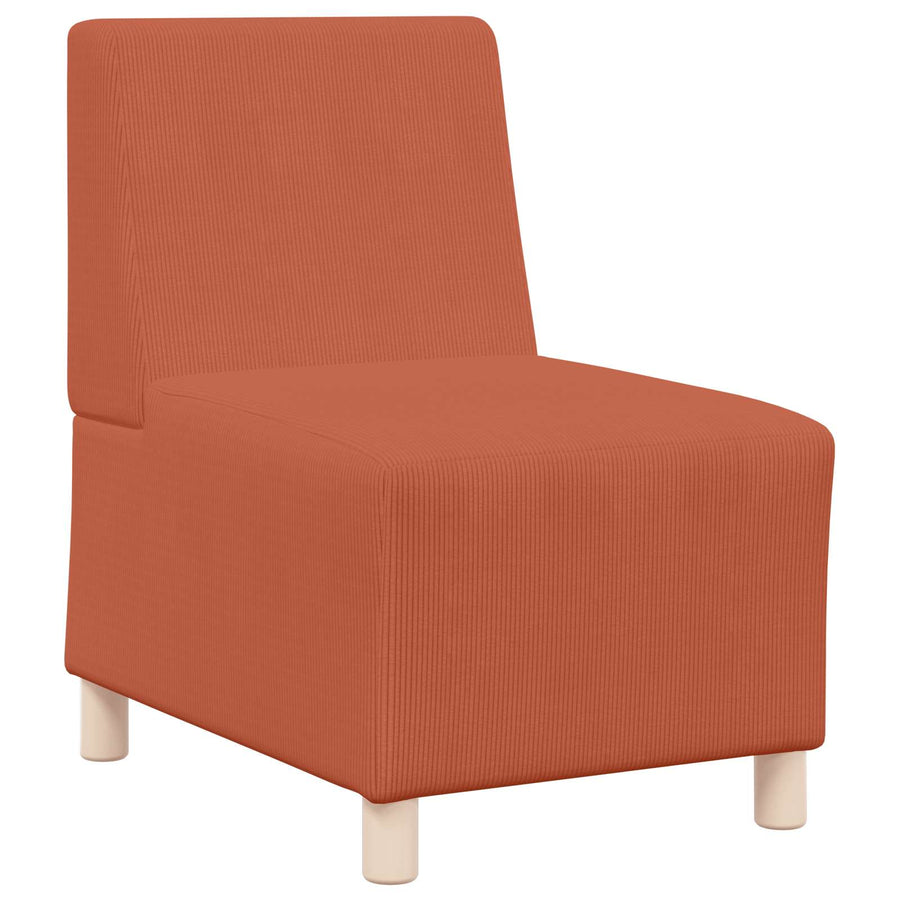 Modulaire Bankeenheid Armlos Oranje 55 X 74 X 82 Cm Katoen Stof Roodoranje